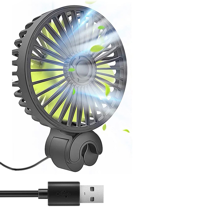 【Xiaofeng】Car Fan, UB Backeat Auto Rear eat Fan 3. 