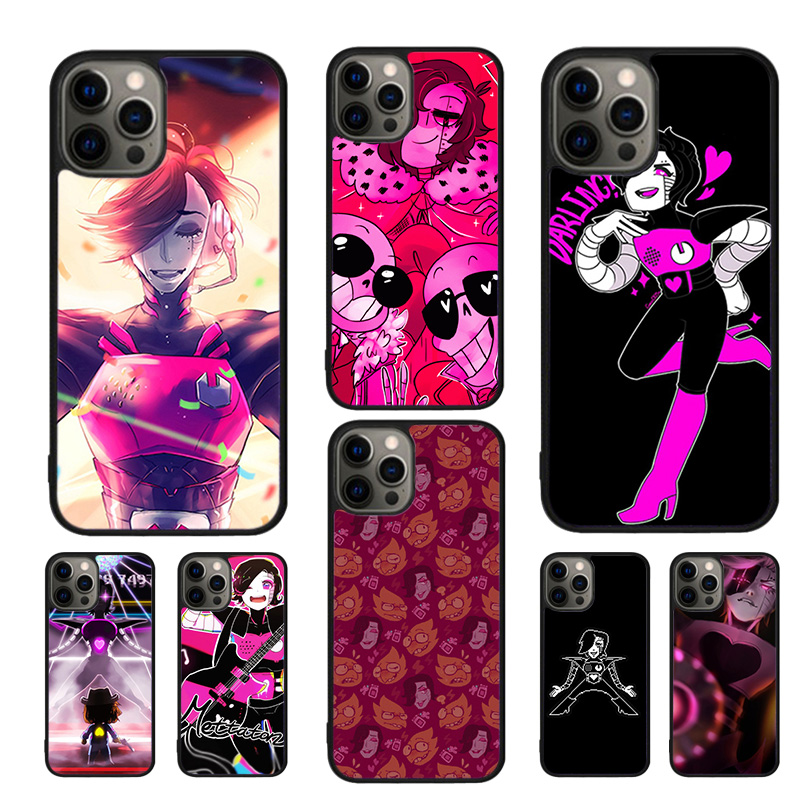 Anime Undertale Mettaton Mobile Phone Cases Cover For iPhone 15 14 12 13 mini 11 Pro MAX XR XS apple 6 7 8 Plus SE2020 Coque