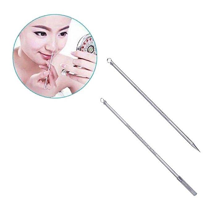 Blackhead Remover Tool Acne Pimple Spot Extractor Pin - Silver. 