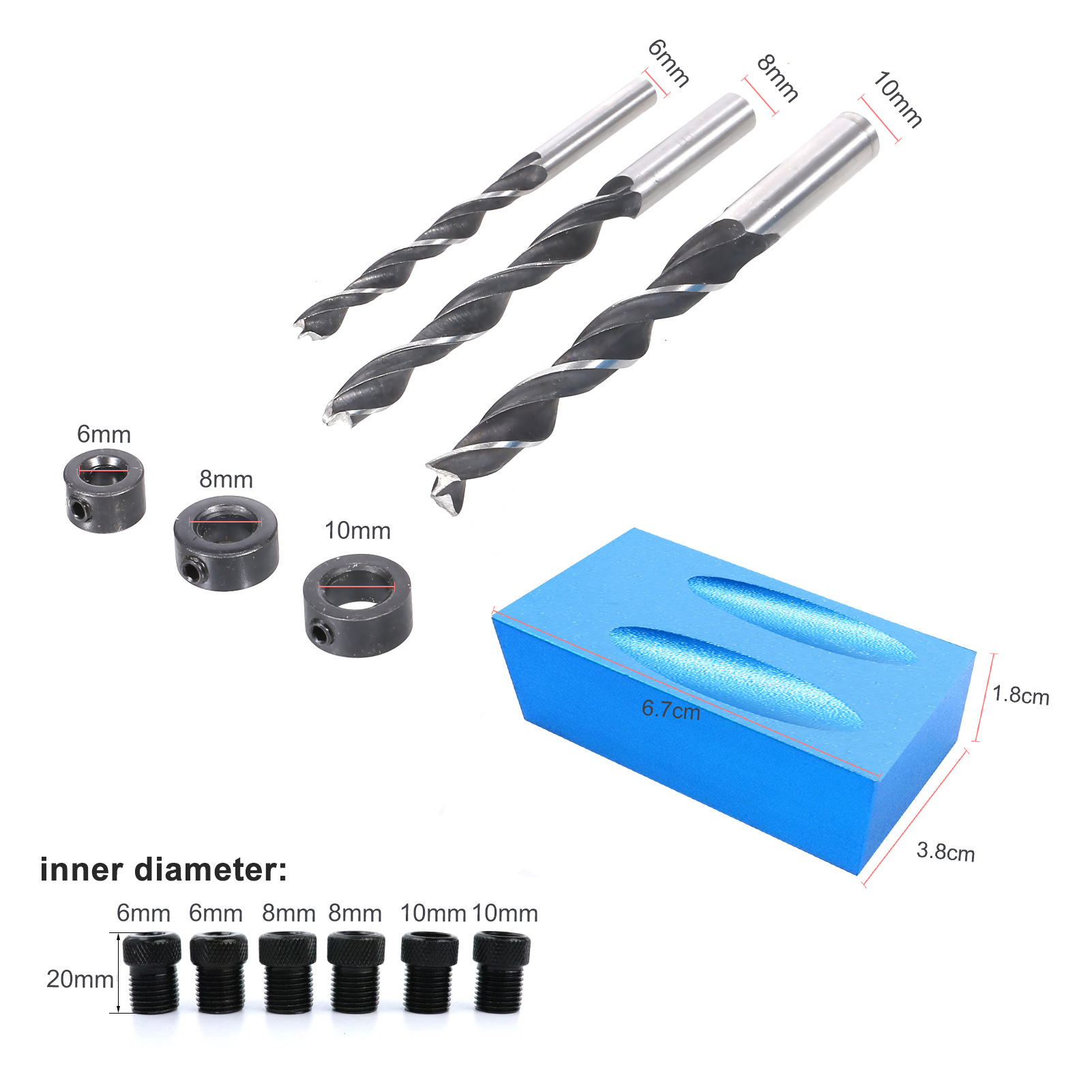 14 Pack Pocket Hole Jig Kit Pocket Screw Jig 15 Degree Dowel Drill Joinery Kit with 6/8/10mm Drive Adapter Pocket Hole Clamp for Carpenters Woodwork Guides Joint Angle Carpentry Locator. 