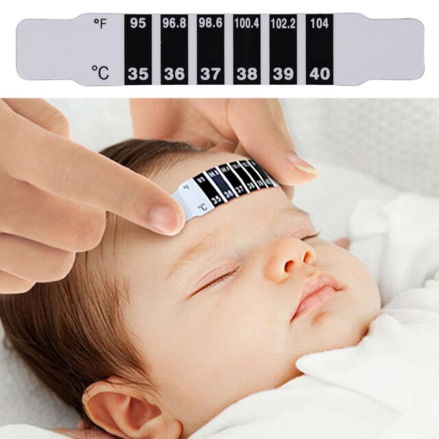 Fever Scan Baby Forehead Thermometer Strip Infant child Temperature Test Reusable Flexible. 