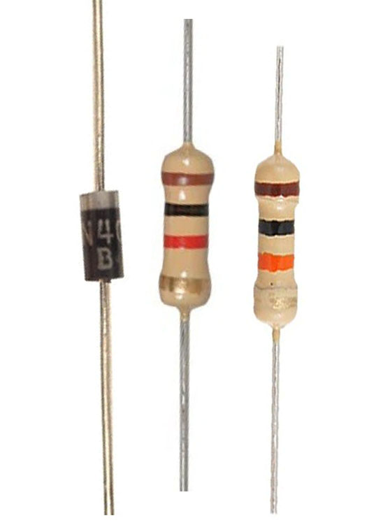 4 Color LED, 2 types Resistor & 1N4007 Diode, total 70pcs Item. 