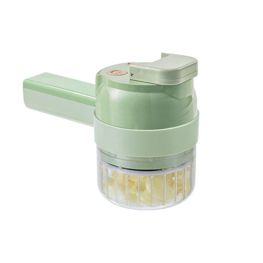 4 IN 1 Electric Food Processor Multifunctional Vegetable Cutter Slicer Handheld Garlic Grinder Wireless Vegetable Chopper. 