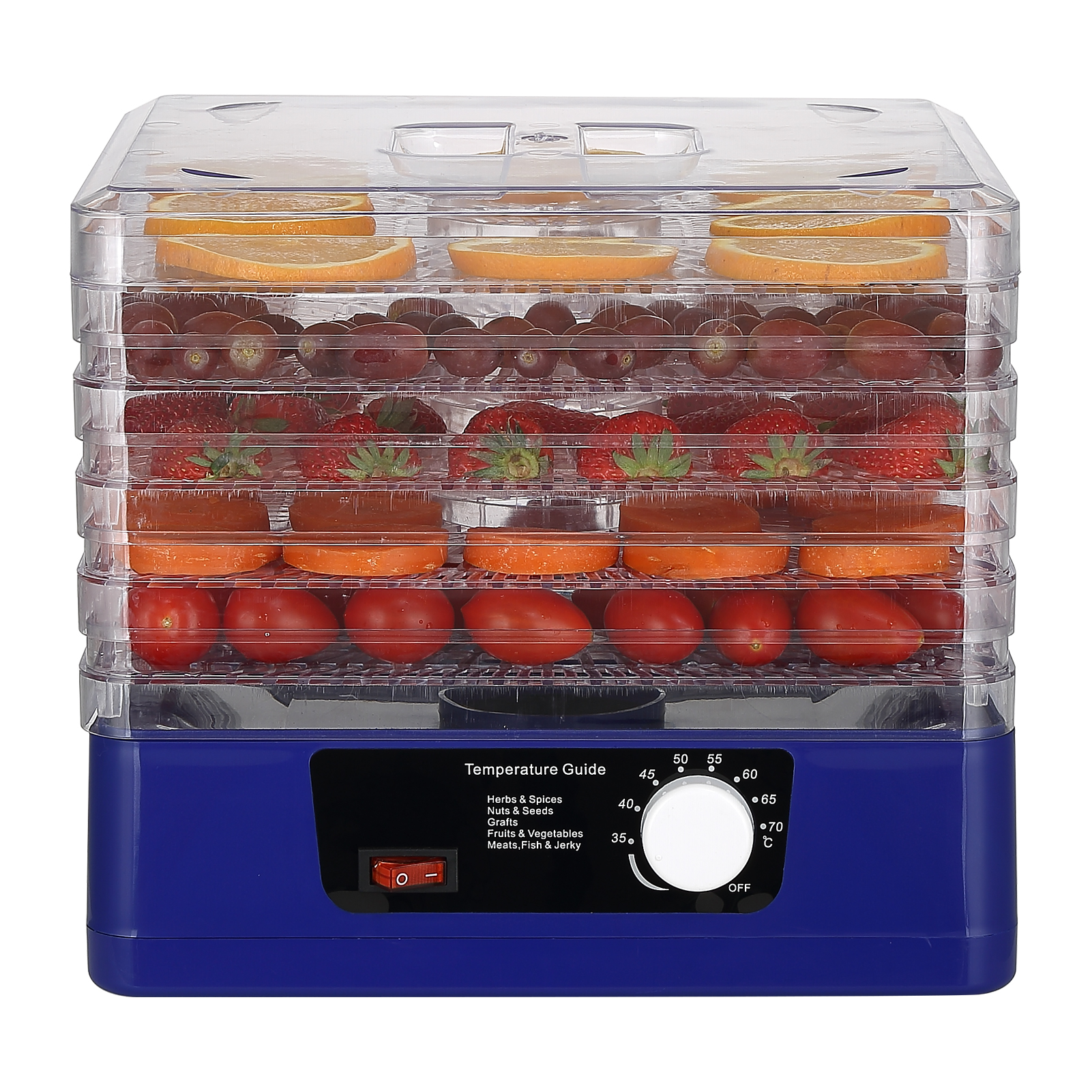 Migeet 5 Trays Food Dehydrator Automatic Power Off Food Dehydrator Adjustable Intelligent Food Dehydrator for Jerky Meat Herbs Fruit Dryer Machine with Digital Timer and Temperature Control. 