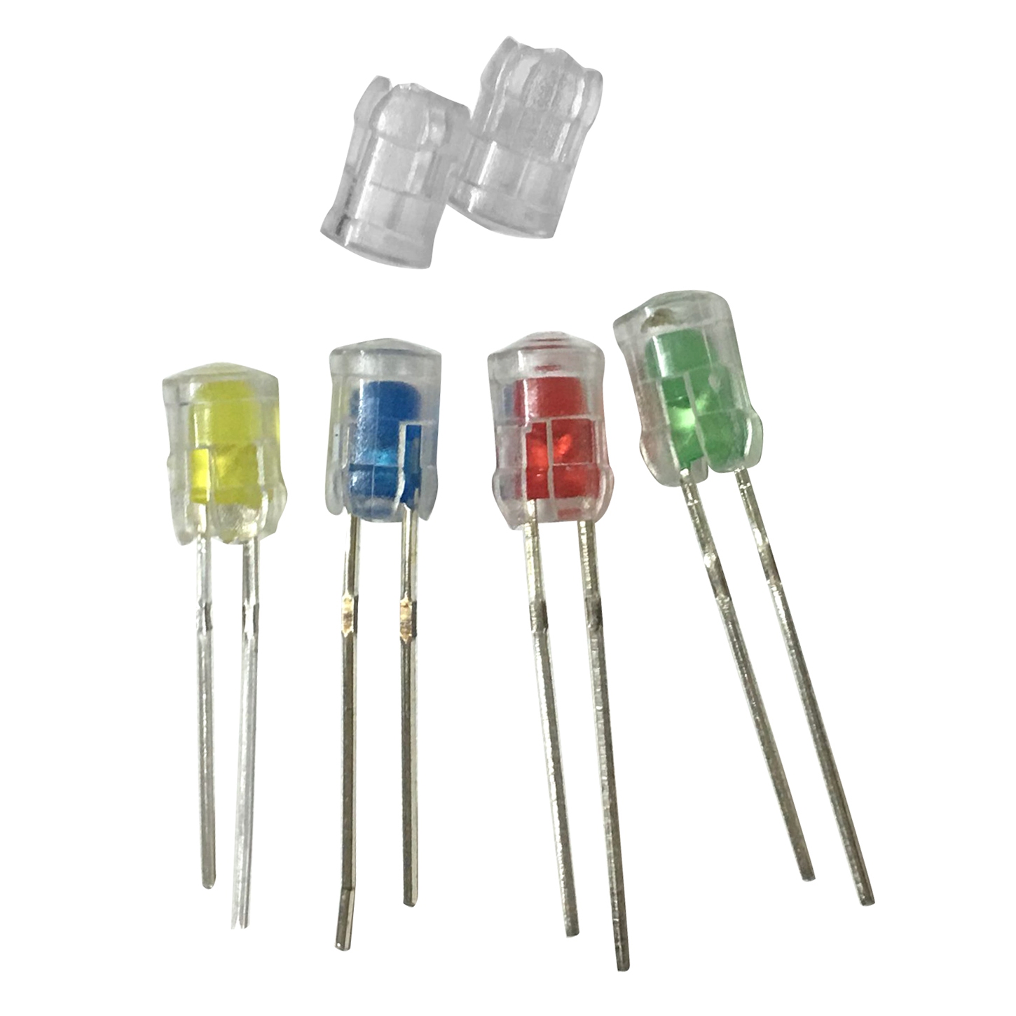 100Pcs 5mm Led Light Emitting Diode Lampshade Light Guide Column Light Cap Protective Cover Led Transparent Lamp Cap. 