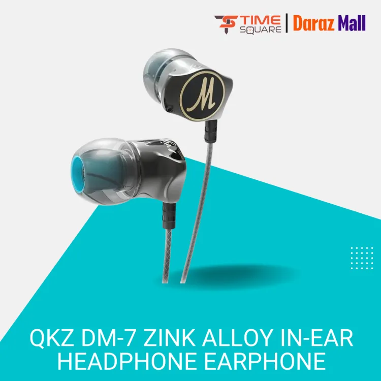 QKZ DM7 Zinc Alloy In Ear HiFi Earphone Stereo Bass Headset