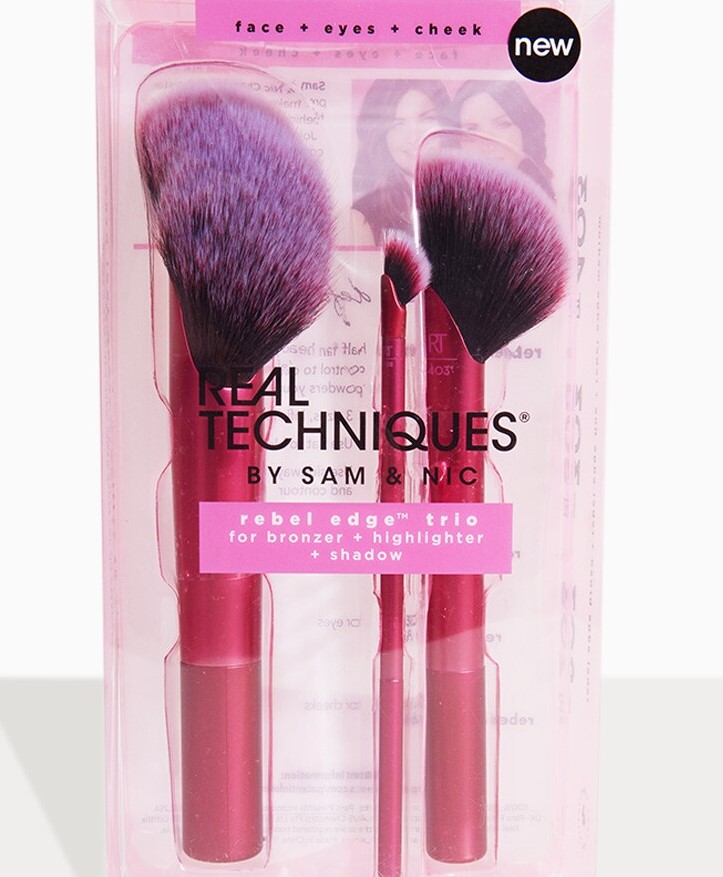 REAL TECHNIQUES REBEL EDGE TRIO BRUSH SET. 