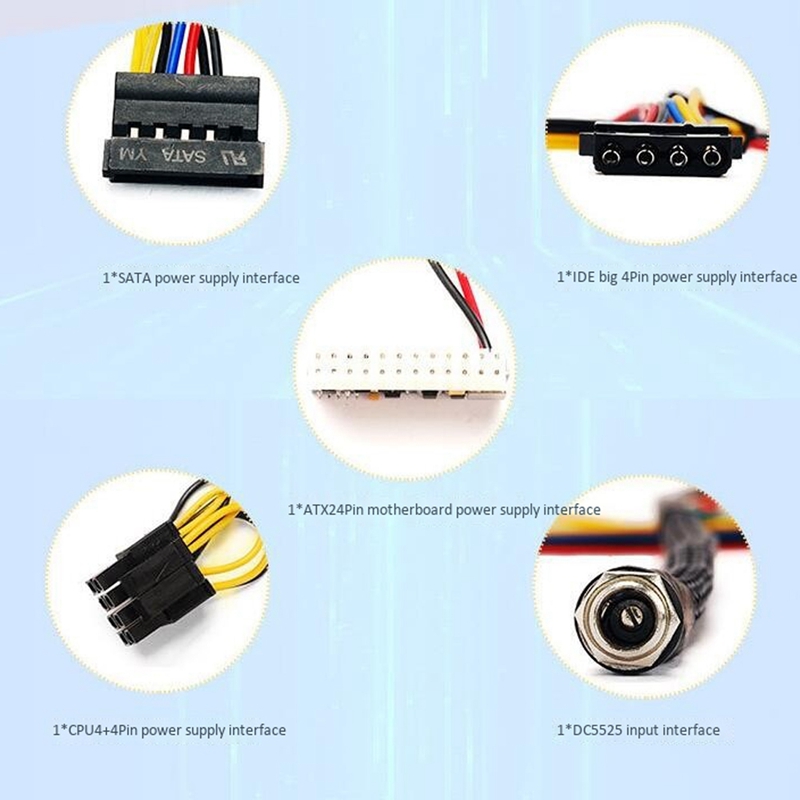 150W 24Pin 12V DC Input Peak 150P Output Realan Mini ITX Pico PSU DC ATX PC Switch DC-DC ATX Power Supply for Computer. 