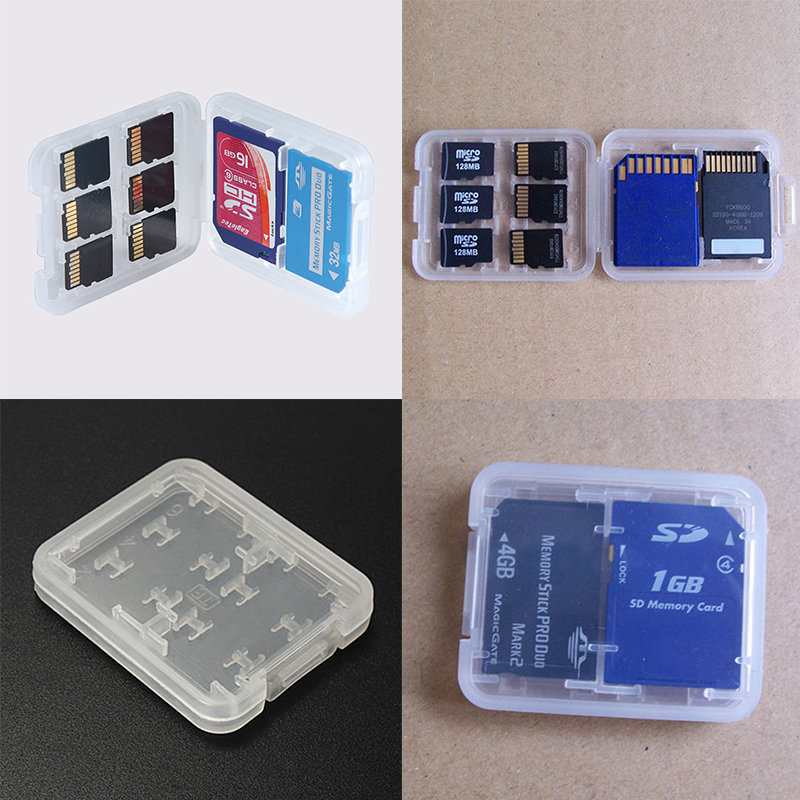 8 Slots Micro SD TF SDHC MSPD Memory Card Protecter Box Storage Case Holder. 