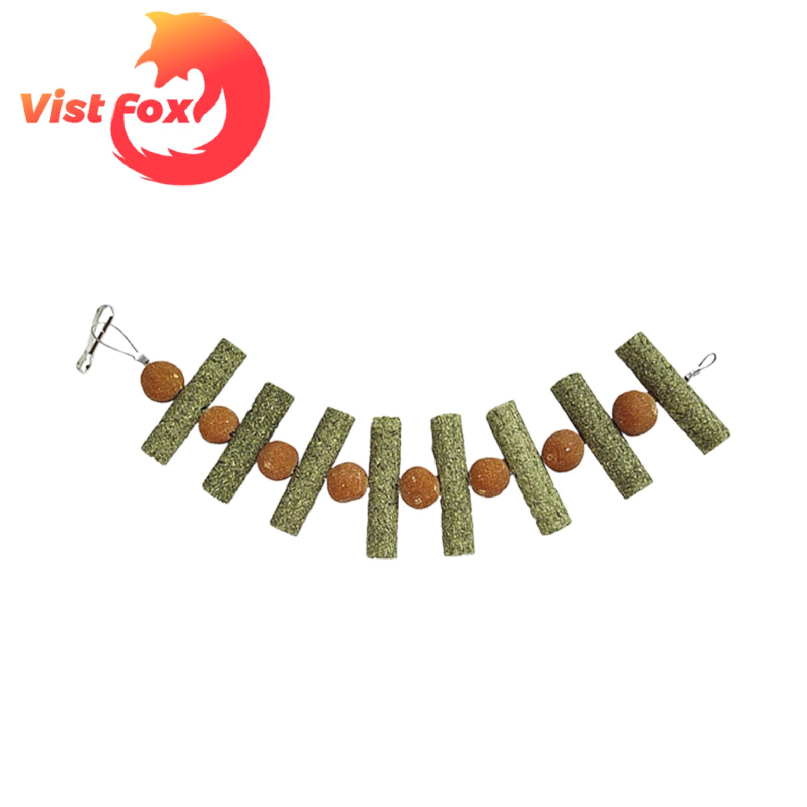 Vist Fox Rabbit Molar Stick Teeth Grinding Grass Cake Stick String Pet Chew Toy. 