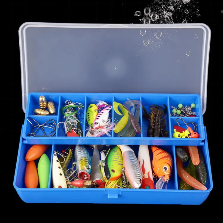 Portable Fishing Tackle Box 11 Compartments Double-deck Storage Case Carp  fishing accessories Lure Hook Soft Bait tool box Fengshi