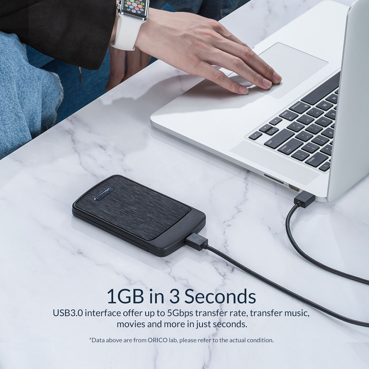 ORICO 2020U3 Plastic USB3.0 2.5 inch SATA SSD Hard Drive Case Support 4TB Mobile External HDD Enclosure Box High Speed. 