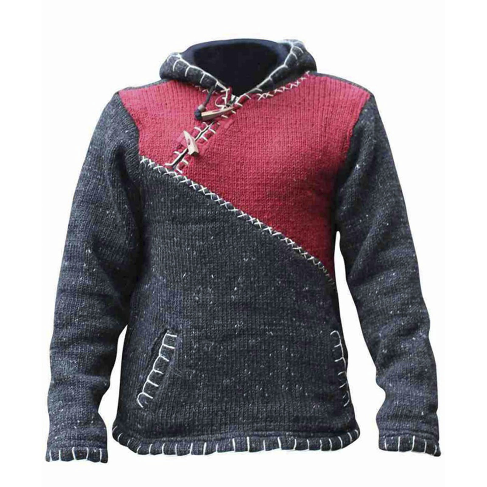 Hoodie Sweater Stretchy Front Pocket Men Knitted Sweatshirt Daraz .bd