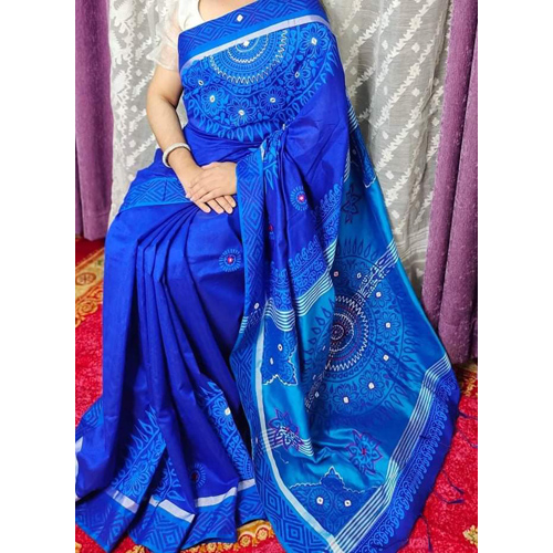 Hand Made Dupiyan Silk Saree For women