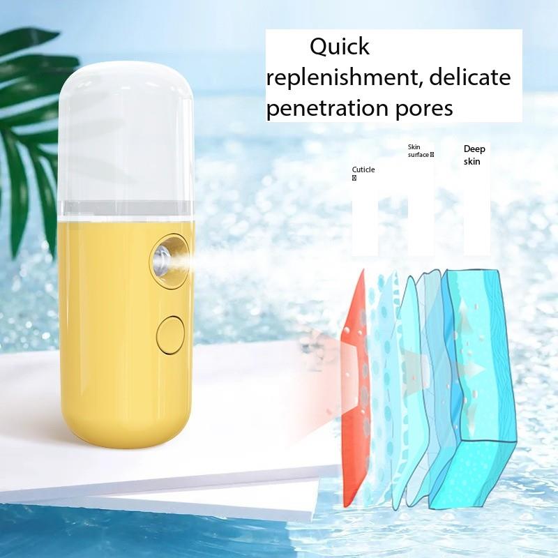 White Hydration Meter Nano Spray Hydration Meter Face Hydration Disinfectant Machine Humidifier Small Steam Face Home Use. 