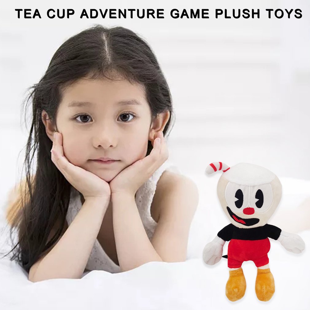 【Yurui】Plush Cuphead plush doll Mugman toy game souvenir stuffed plush. 