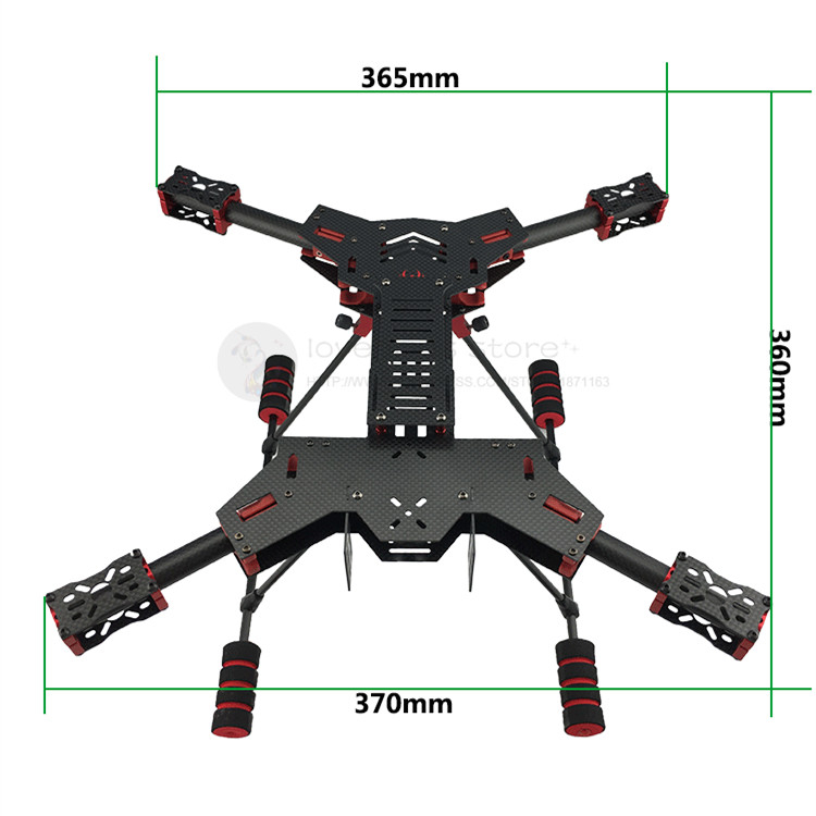 JMRRC Alien H4 450mm Foldable CarbonFiber Quad Frame kit (Support X8 Configuration). 