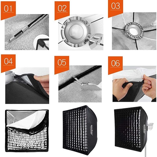 Godox SB-BW 60*60cm Bowens Mount Softbox For Studio Strobe & LED Video Lights. 