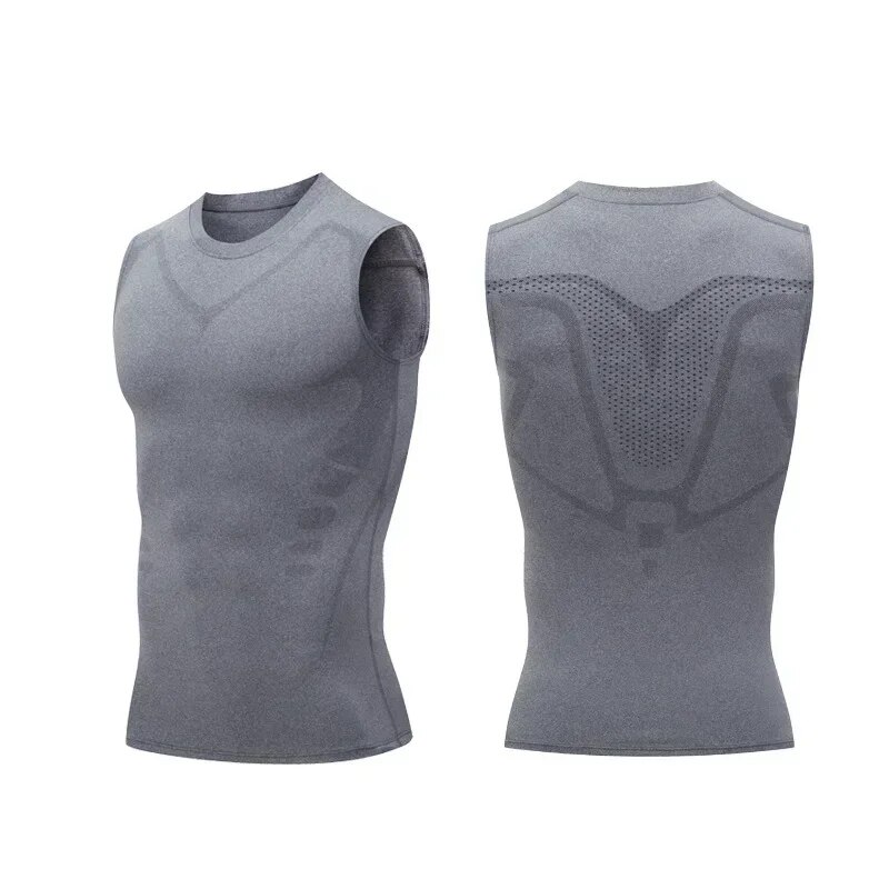 GFOUK MENIONIC Tourmaline Posture Corrector Vest Ionic Shaping Sleeveless Shirt Ionic Shaping Vest for Men Shaping Vest. 