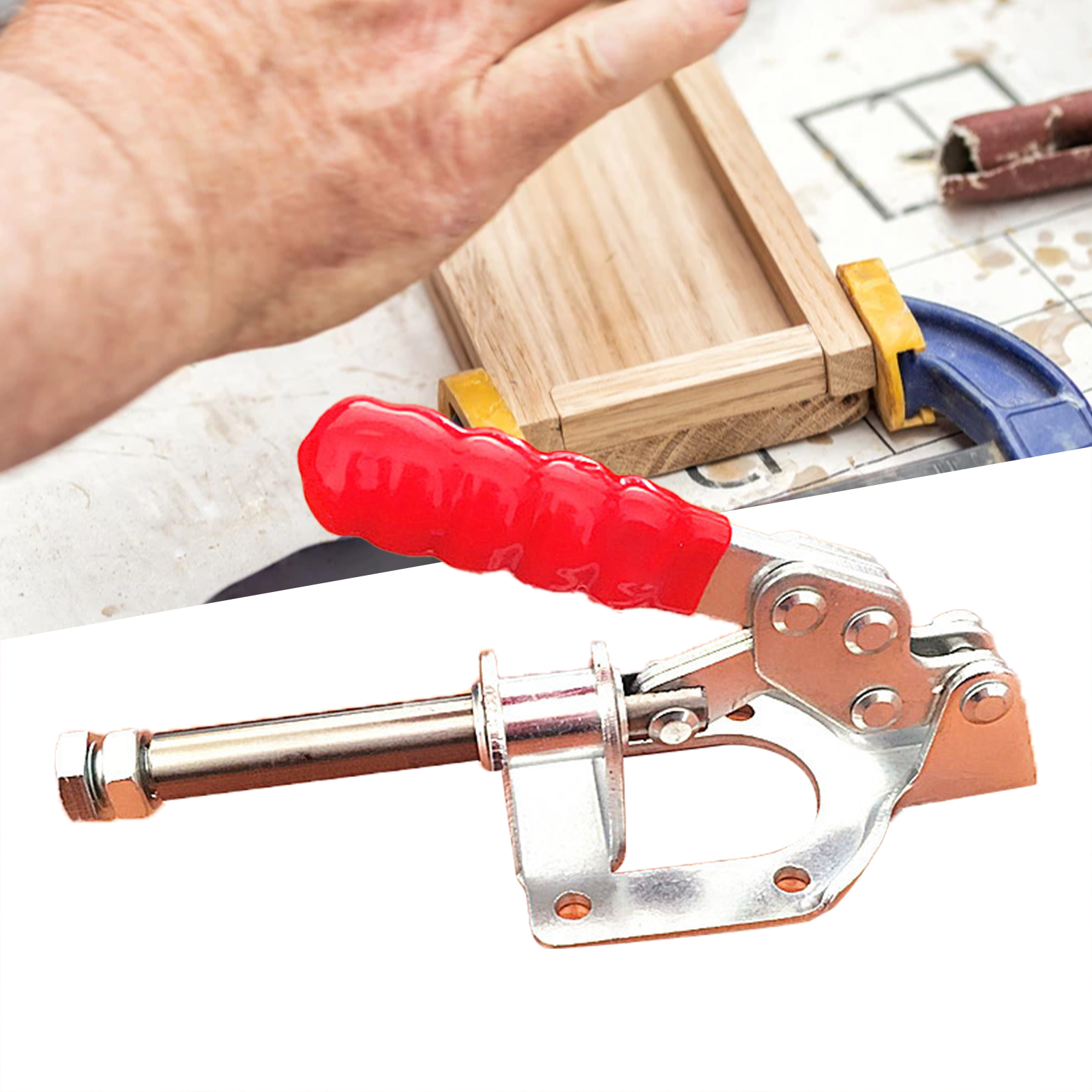 Toggle Clamp Cover Handle Sturdy Adjustable Quick Release Clamp. 