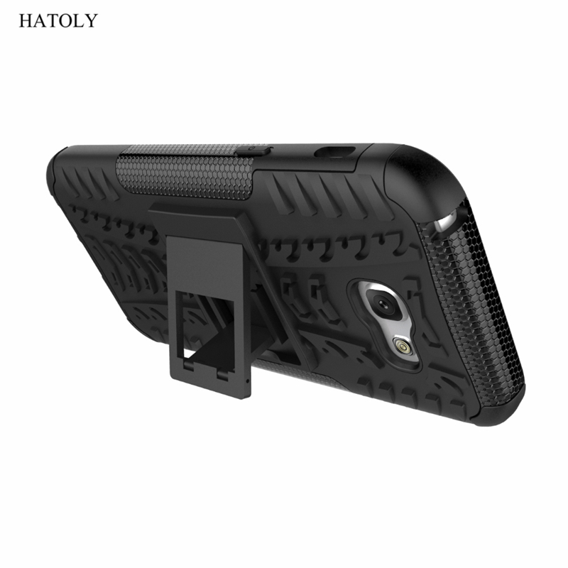 For Cover Samsung Galaxy A5 2017 Case Anti-knock Heavy Duty Armor Stand Cover Silicon Phone Bumper Case For Samsung A5 2017 A520. 