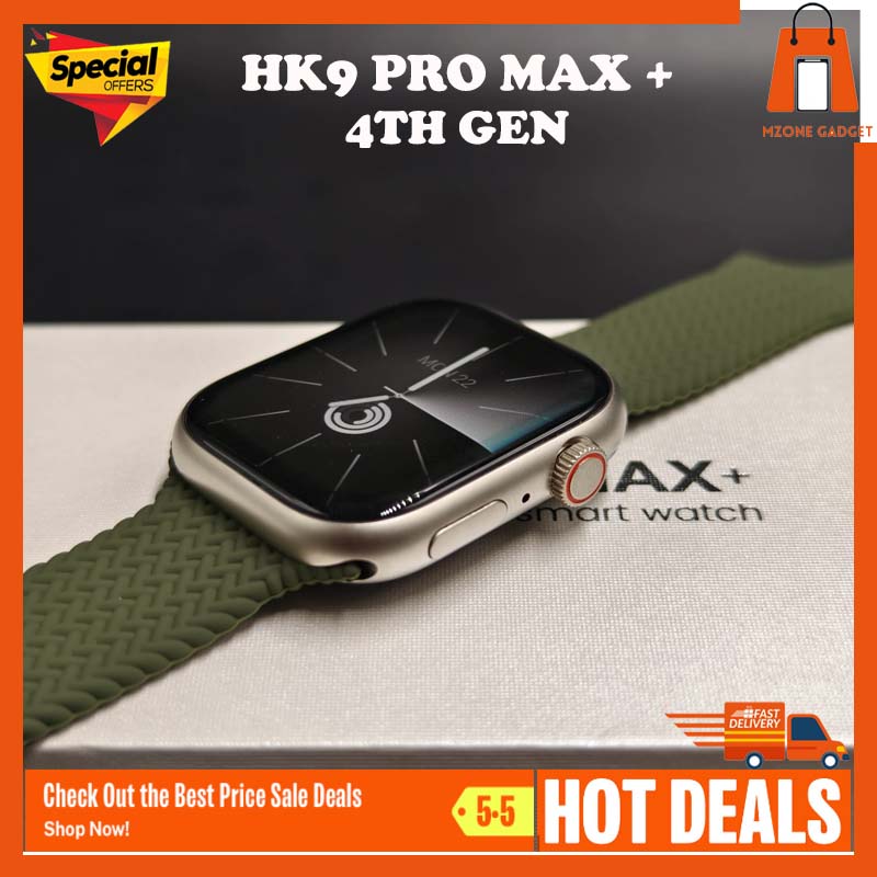 Hk9 Pro Max+ Gen 4 Super Amoled Display Smartwatch With ChatGPT 2GB ROM Dual Straps
