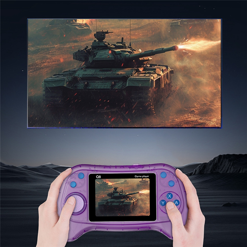 Q8 Handheld Game Console 3.0 Inch Screen 800-In-1 Classic Games 2 Player Support TV Connection for Kids Children C. 