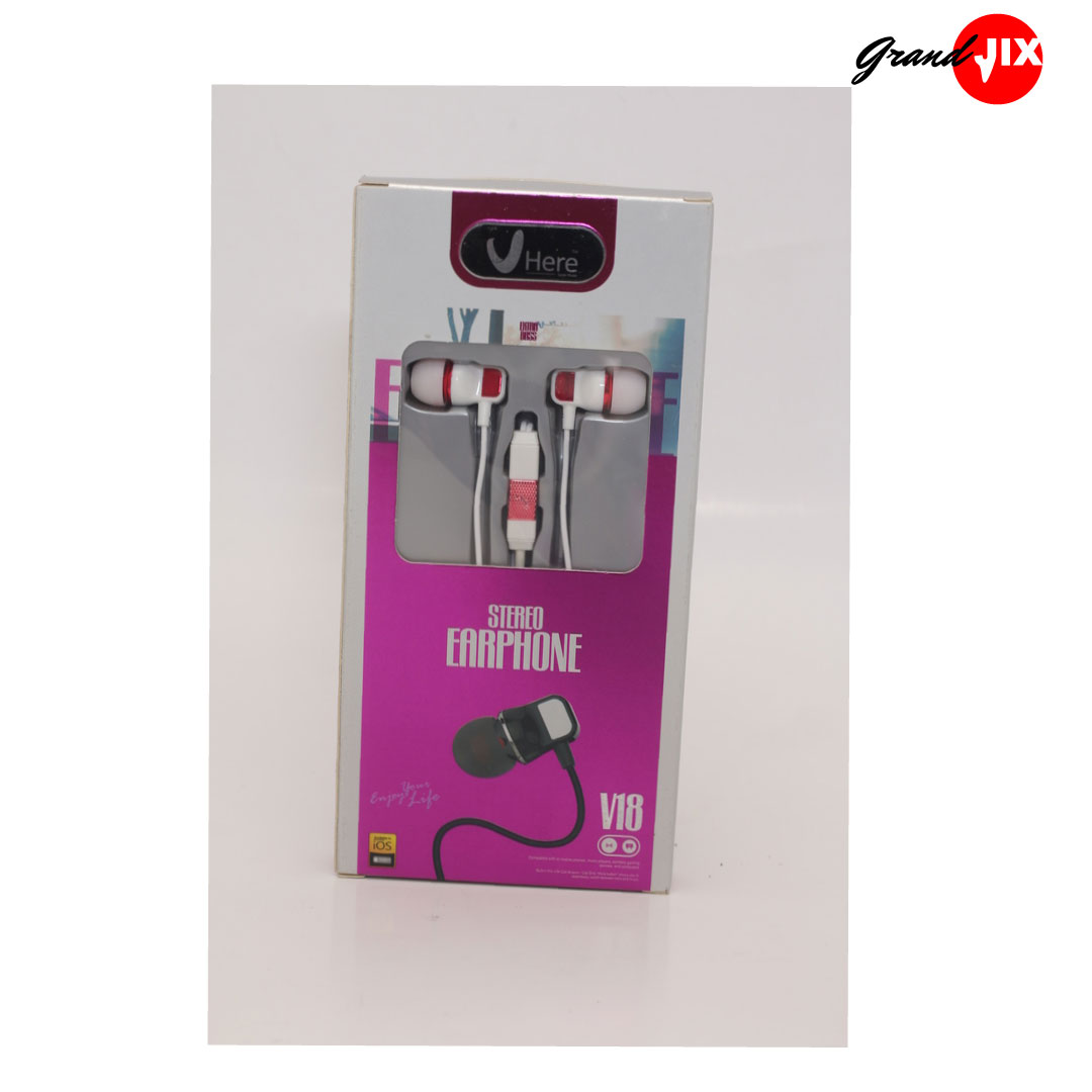 vHere V18 Universal In-Ear Headphone. 
