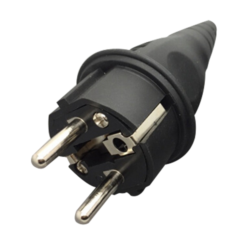 Type F European IP44 Waterproof 4.8mm Pin Rewireable AC Power Plug AC100~250V 16A Socket. 