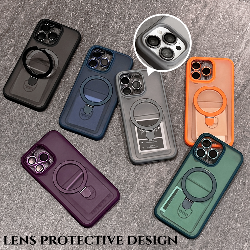 HOCE Magnetic Kickstand Phone Cases For iPhone 11 12 13 14 15 16 Pro Max 14 15 16 Plus MagSafe Case With Lens Ring Protector Shockproof Bumper Matte Clear Back Cover. 