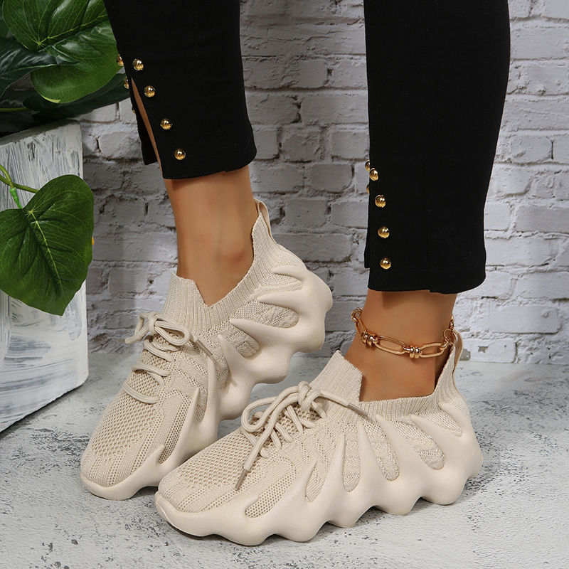 Popular Volcano Shoes Couple Octopus Flying Woven Pumps2023Spring and Summer All-Match Soft Bottom Breathable Sneakers. 