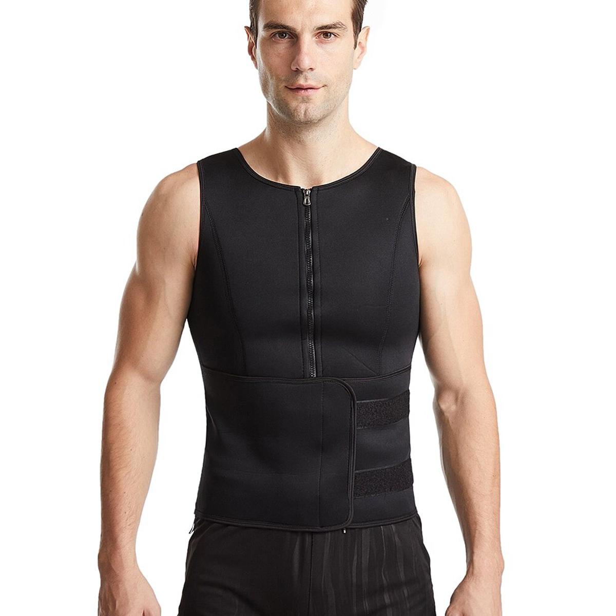  Sauna Vest Waist Trainer For Men - Mens Sauna Suit Double  Sweat Belt Body Shaper For Belly Fat Slimming Gym Workout Faja Para Hombre  Plus Size 5XL