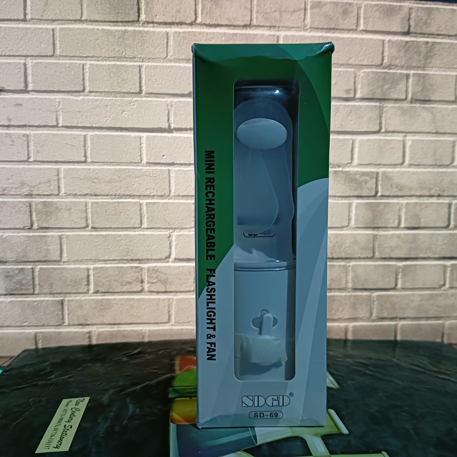 SD-69 Mini Pocket Fan With Troch Light Rechargeable Powerful Fan Foldable wing with Torch and Flashlight. 