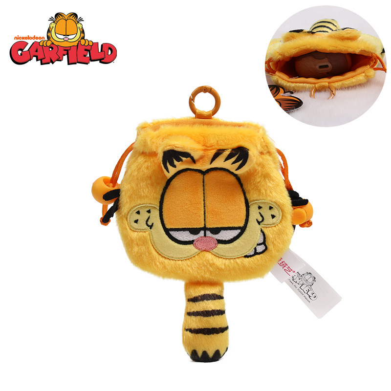 Genuine Garfield movie with doll plush toy orange Garfield fat cat. 