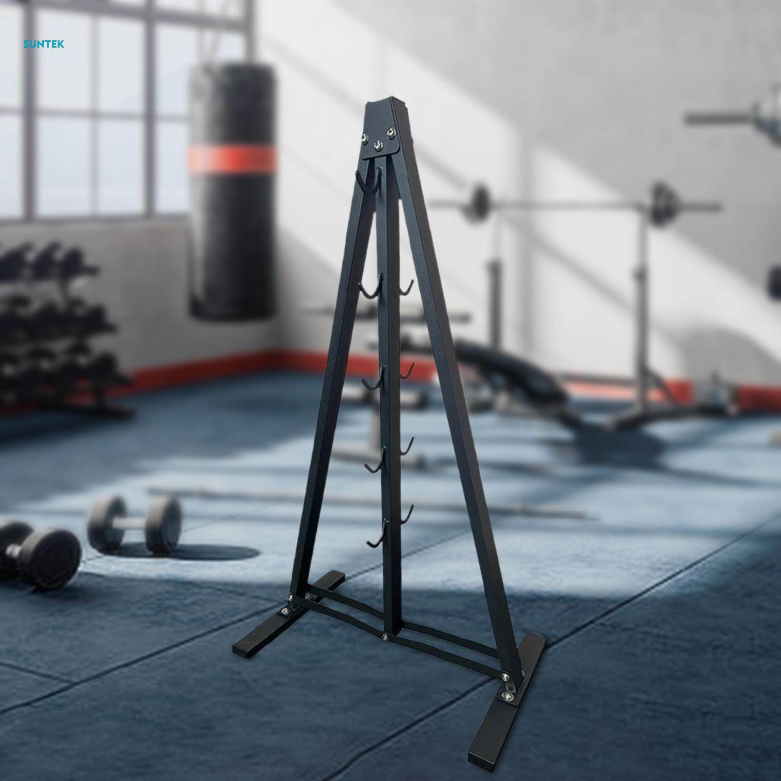 Pull Down Bar Storage Rack Triangle Stand Accessory for Home Gym Outdoor. 