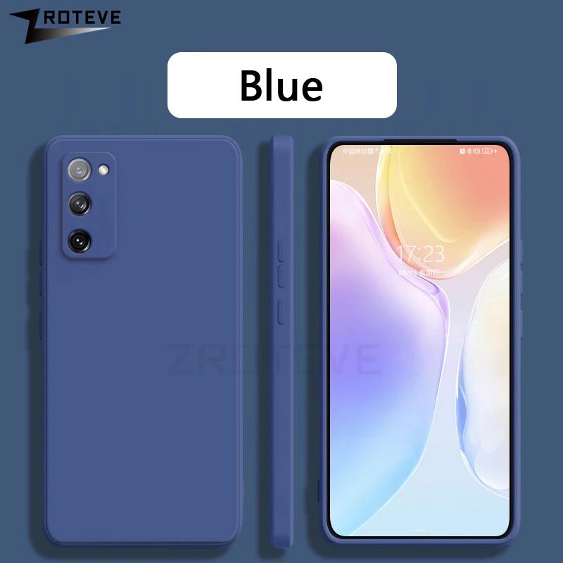 S20FE Case ZROTEVE Square Soft TPU Liquid Silicone Cover For Samsung Galaxy S20 FE S 20 Plus Ultra Shockproof Phone Cases. 