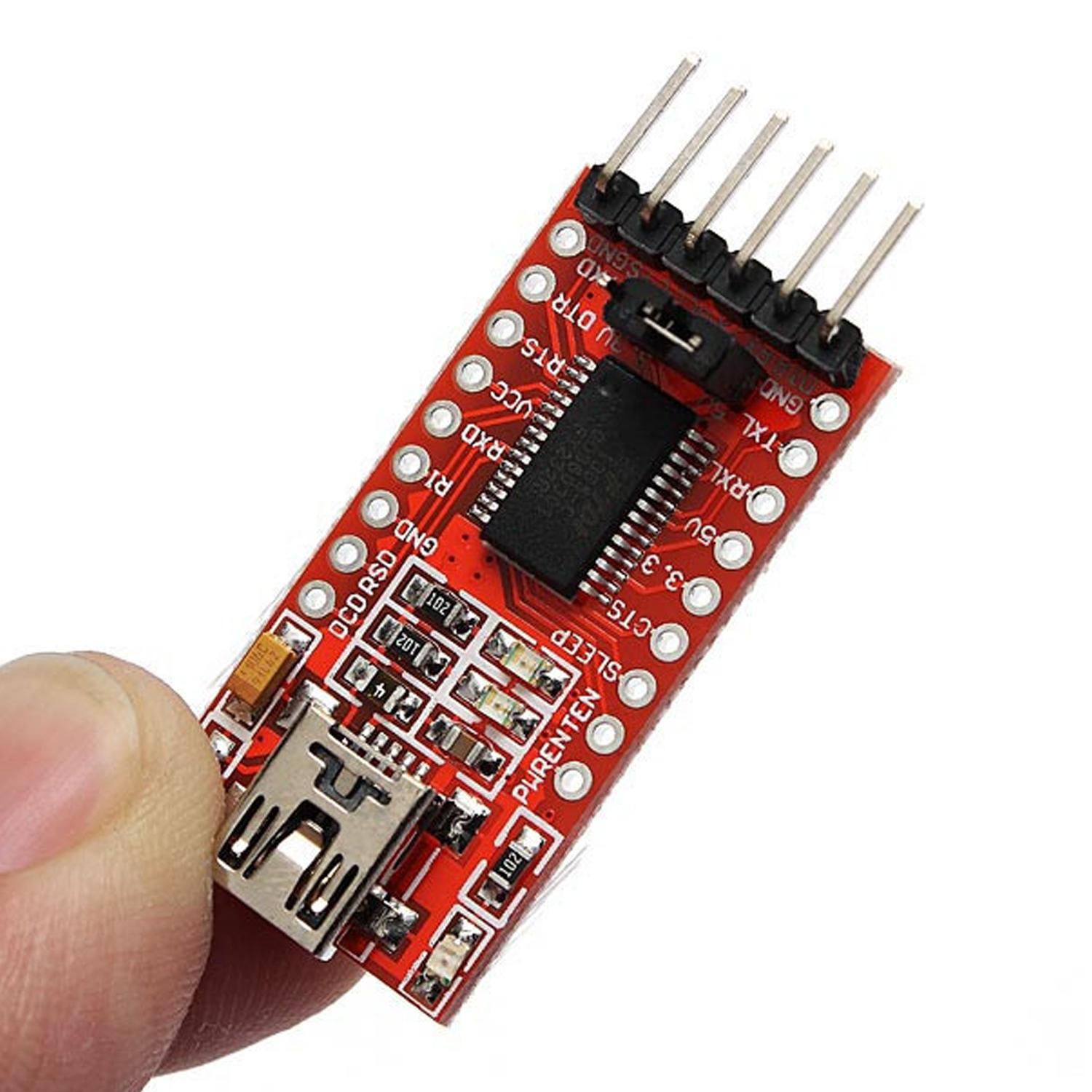 FT232RL FTDI USB to UART TTL Serial Converter Adapter Module For Arduino - Multi Plug - Multi Plug. 