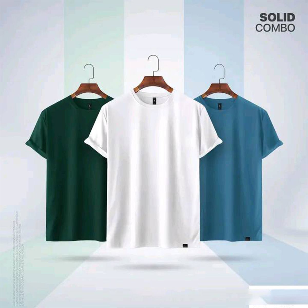 Effortless Summer Style - Complete Your Summer Outfit with a Solid Color T-Shirt Combo for Men, providing Comfort, Style, and Easy Maintenance.. 