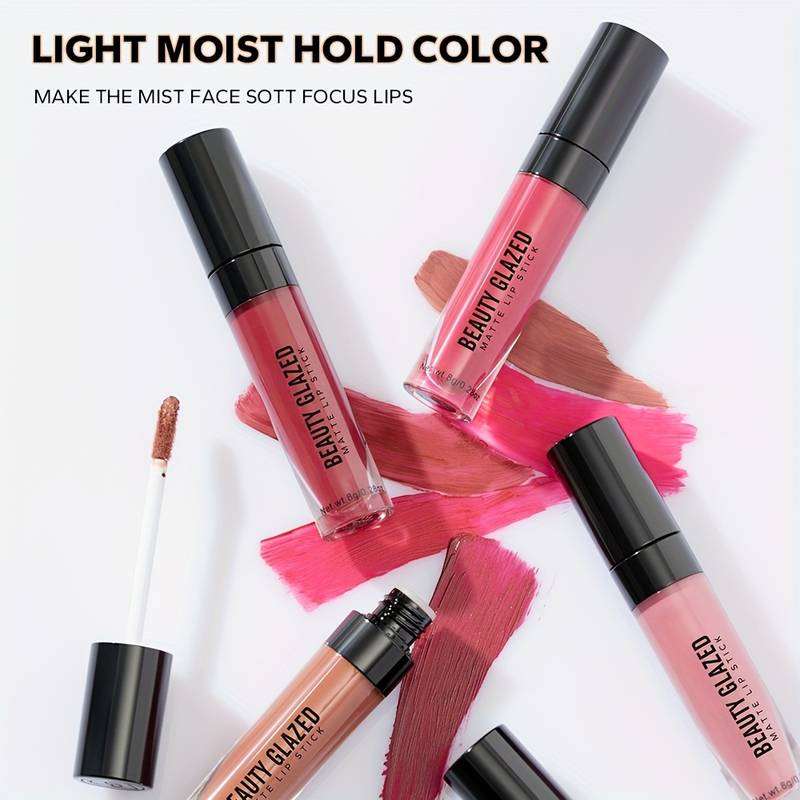 Beauty Glazed New Matte Waterproof Long Lasting Liquid Lipstick -112#RED WINE. 