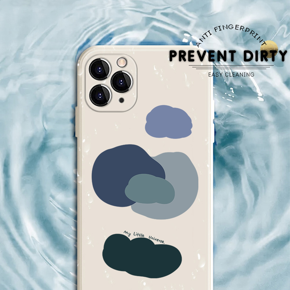 AMORVOR for Vivo Y76 5G Back Cover Color Mixture Clouds Side design Soft Case Liquid Silicone Phone Cases. 