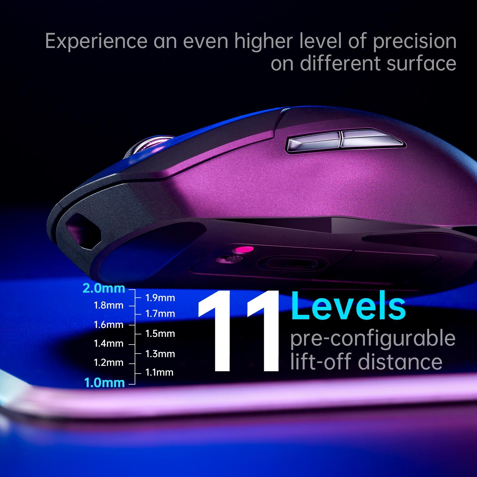 Rapoo VPRO VT9PRO Ultra-Light Dual-Mode Gaming Mouse with 26000DPI PAW3398 Sensor - for Pro Gamers. 