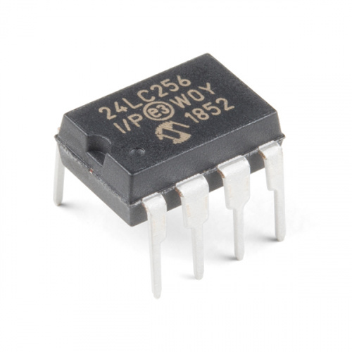 24LC256P 24LC256 Serial CMOS EEPROM 256KB 32Kx8 Microchip Serial EEPROM IC DIP-8 Package I2C Bus IC. 