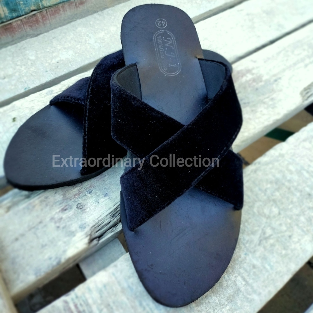 Stylish Velvet Sandal For Men - Slippers. 