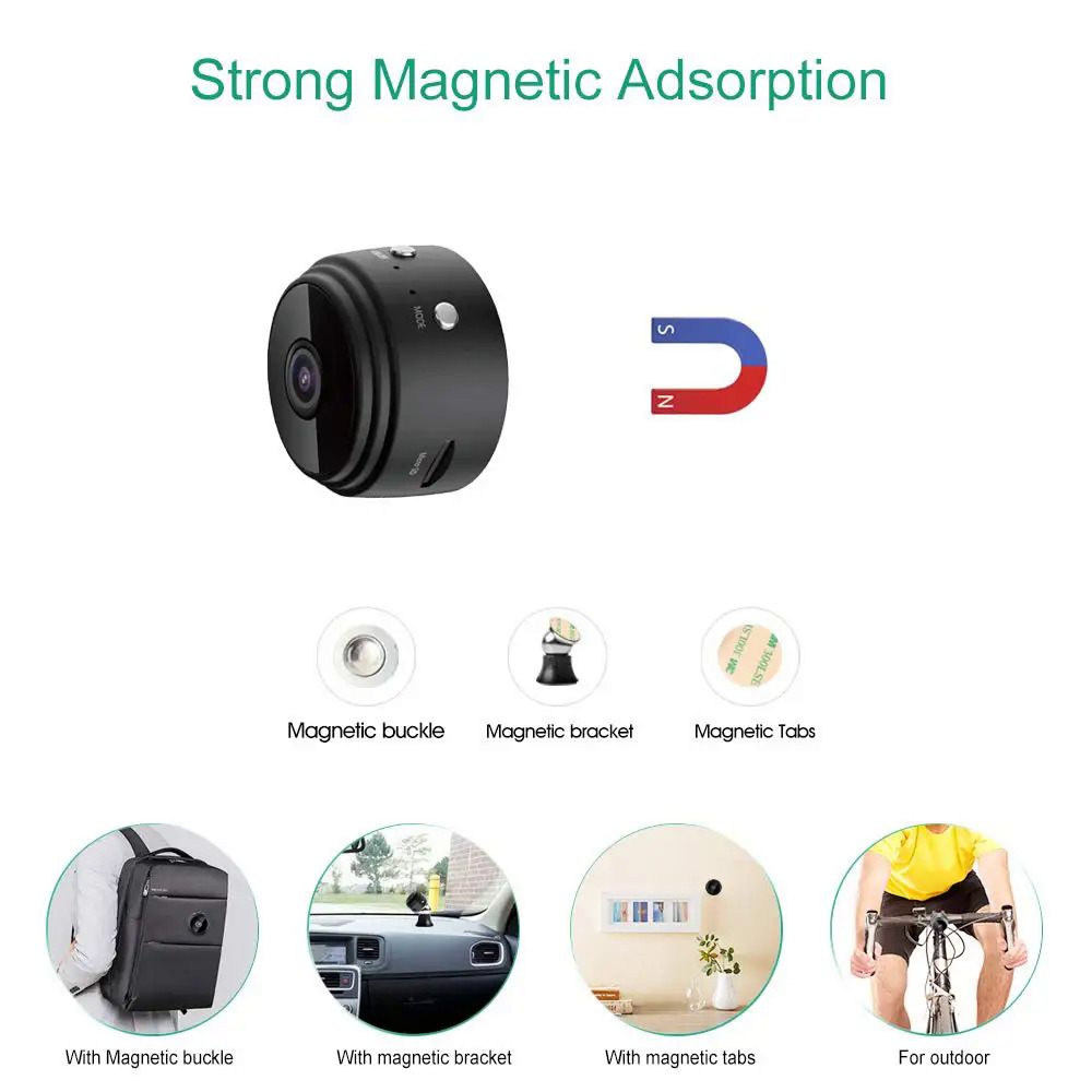 Micro Home Wireless Mini Security Surveillance with Wifi IP Camara Night vision Sensor Infrared CMOS 2MP Telefon Alarm Camera. 