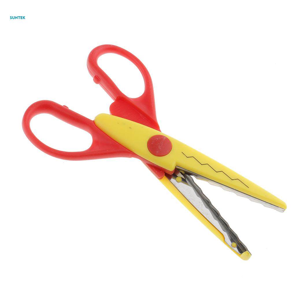 Scrapbooking Edger Scissors Paper Decorative Edge Scissors,Wave/Lace/Zigzag edge Scissors for Scrapbooking Album Creative Diary Handicraft School Paper Pinking Shear - Multi, zigzag. 