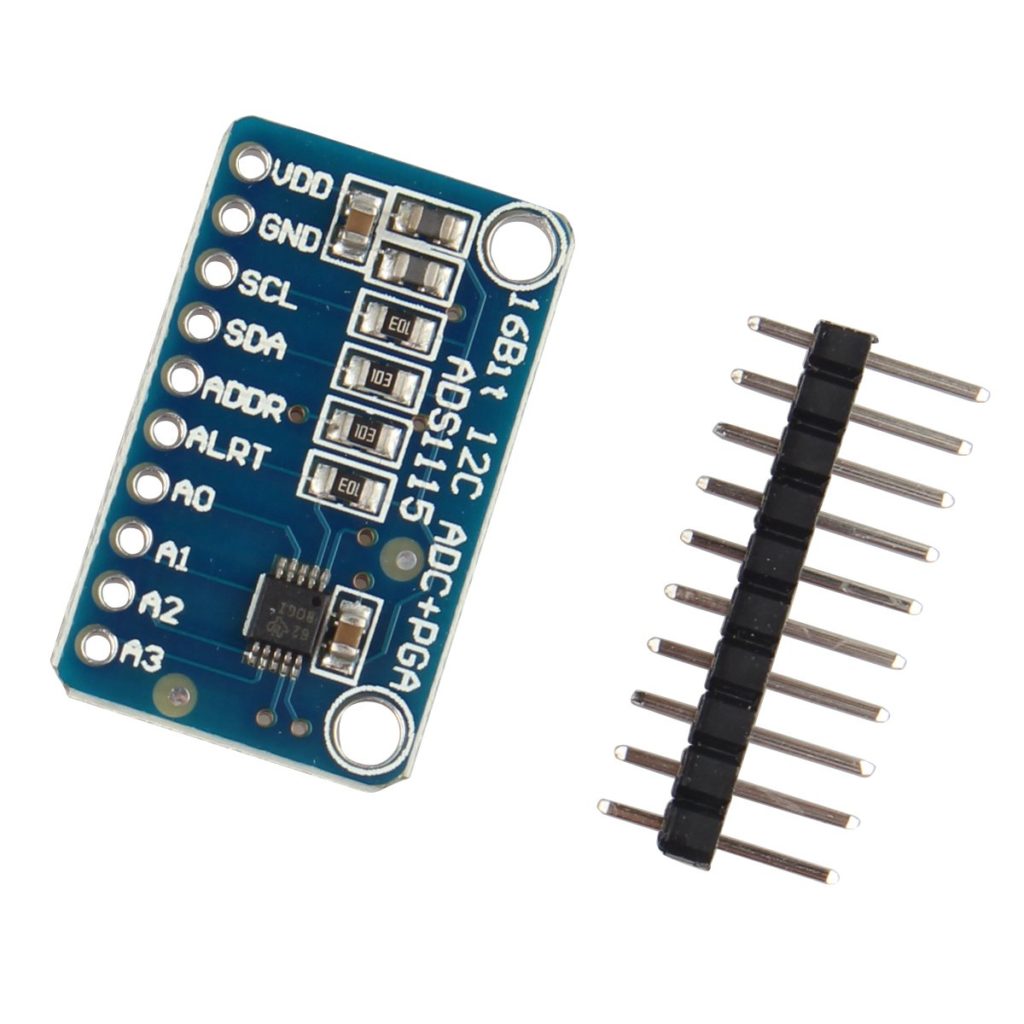 ADS1115 ADS-1115 16 Bit I2C 4 Channel ADC Module With Pro Gain Amplifier Analog To Digital Converter ADC Development Board With 10 Pin Header Leads For Cables Arduino RPI. 