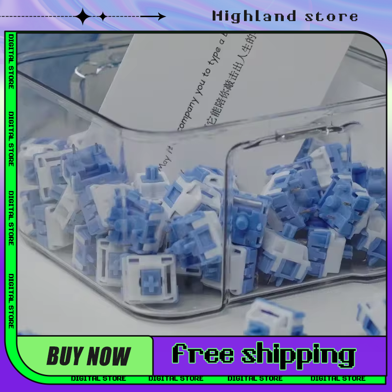 HMX CLOUD Axis Linear Hifi Switches 42-50g Five Pin HMX Instock 70/90/110pcs Lubrication For Mechanical Keyboard DIY Axis Switc