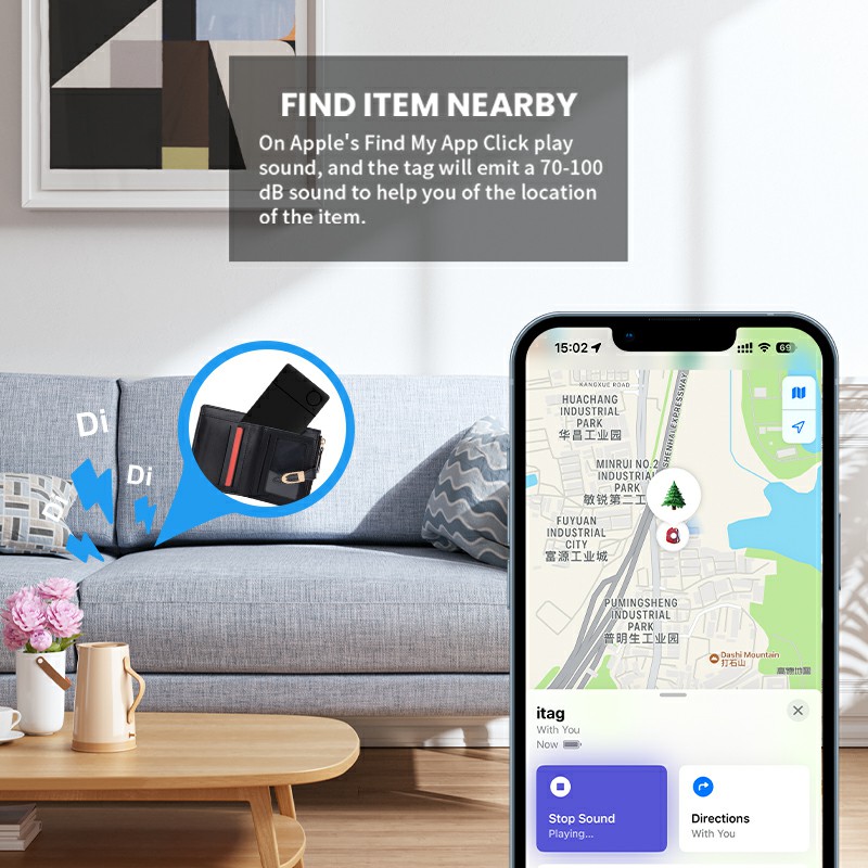Wireless Charing iCard Bluetooth Global Position Tracker Based on Apple Find My Smart Card Locator Wallet Tag Finder Siri Voice. 
