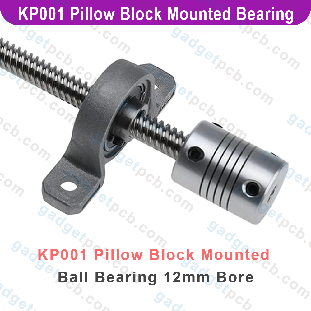 Zinc Alloy KP001 P001 Pillow Block Mounted Ball Bearing 12mm Bore Diameter For CNC Machine 3D Printer All Kinds Of Electronics Projects. 