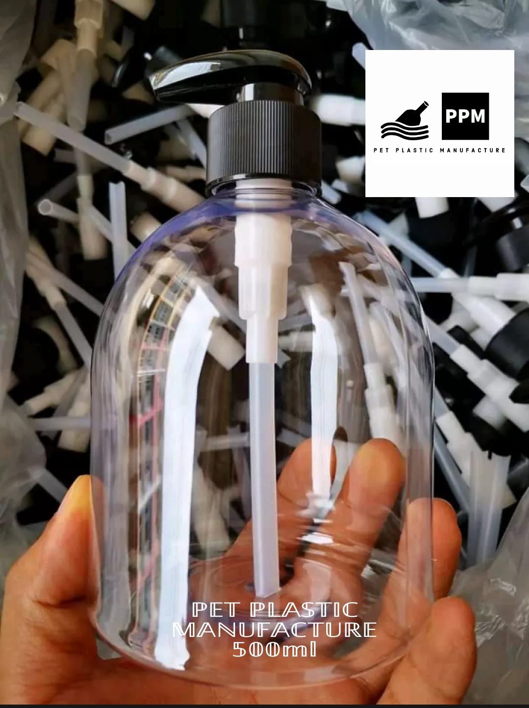 Pump Bottle 500Ml Black Handwash Pump Bottle Empty Pump Bottle Plastic Pump Bottle  Liquid Pump Bottle. 